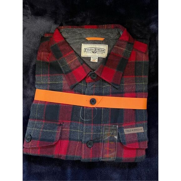 Field &‎ Stream Men’s Size XXL Long Sleeve Button Down Flannel Plaid Shirt - Picture 1 of 3